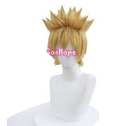 WHBHD Uzumaki Cosplay Homme Courte Perruque doré Cosplay Anime Cosplay Perruque synthétique résistante à la Chaleur