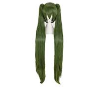 WHBHD Vocaloid Senbonzakura Miku Cosplay Perruque 120cm Long Militaire Armée Vert Perruque de Cheveux Synthétique résistant à la Chaleur + Perruque