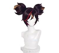 WHBHD Xinyan Cosplay Genshin Impact Cosplay 30cm Brown Gradient Perruque Cosplay Anime Perruques résistantes à la Chaleur Perruques synthétiques Halloween