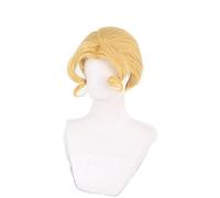WHBHD Yoshikage Kira Cosplay Perruque JoJo Bizarre Aventure Cosplay Courte Perruque Golden Cosplay Anime Cosplay Perruques synthétiques résistantes à la Chaleur