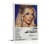 WHBRFO Megan Moroney Am I OkayPoster décoratif sur toile pour chambre à coucher, style cadre, 50 x 75 cm