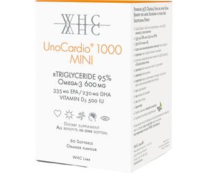 WHC UnoCardio 1000 Mini + Vitamine D 1000 60 Gélules