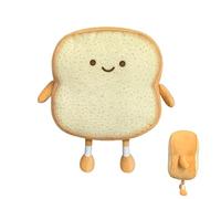 Whcctl Coussin en Forme de Pain, Forme Pain Toast, Coussin de Canapé Pain Grillé Doux, PP Coton, Emballage sous Vide, pour Adultes Home Bed Room Decor