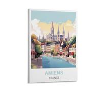 WHCHEEH Amiens Affiche de voyage vintage France 30 x 45 cm