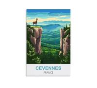 WHCHEEH Cévennes France Affiche de voyage vintage 30 x 45 cm Impression sur toile Décoration murale