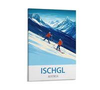 WHCHEEH Ischgl Poster de voyage vintage Autriche 40 x 60 cm