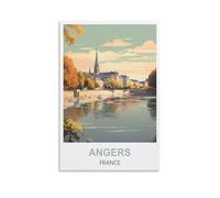 WHCHEEH Poster de voyage vintage Angers France 60 x 90 cm Décoration murale