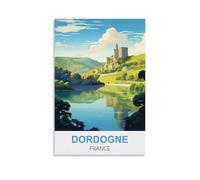 WHCHEEH Poster de voyage vintage Dordogne France 30 x 45 cm