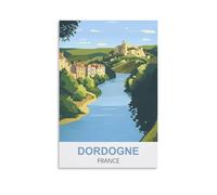 WHCHEEH Poster de voyage vintage Dordogne France 30 x 45 cm