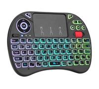 WHcmGSVNV Clavier de télécommande sans Fil avec pavé Tactile rétroéclairé 2.4GHz, Compatible avec Android TV Box PC Anglais français Espagnol(Korean Keyboard)