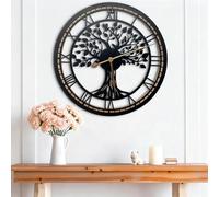 Whdifsag Horloge Murale Tree of Life,horloges pour Salon,Horloge de Cuisine silencieuse et sans tic-tac,adaptée à la décoration Murale,à la décoration du Salon et à la décoration de la Cuisine（60CM）