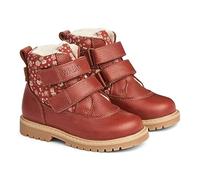 Wheat Chaussures d'hiver Moon Velcro Tex Print Unisexes Cuir, 50% Toile recy Respirantes, imperméables Neige, Rouge 2072, 26 EU