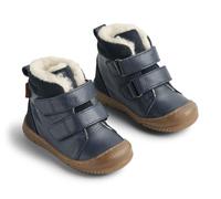 Wheat d'apprentissage pour Enfant Snug Tex-Unisexe-80% cuir-20% Daim-Respirantes-Imperméables Chaussure de première randonnée, Bleu Marine (1432), 21 EU