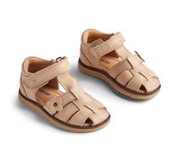 Wheat Garçon Kinder Geschlossene Sandale Sky Flower-Unisex-Echtes Leder Chaussure de première randonnée, 9009 Beige Rose, 20 EU