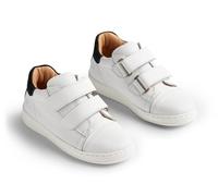 Wheat Garçon Kinder Sneaker mit Zweifachem Klett Velo-Unisex-Echtes Leder Basket, 0364 White, 30 EU