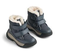 Wheat Garçon Kinder Unisex Winterschuh Millas Tex Wasserdicht-atmungsaktiv Gefüttert und Warm Leder Chaussure de Neige, Bleu Marine (1432), 28 EU