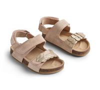 Wheat Garçon Kinder Zehenfreie Kork-Sandale Clara-Unisex-Echtes Leder Chaussure de première randonnée, 9009 Beige Rose, 32 EU