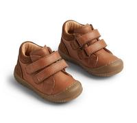 Wheat Garçon Unisex Kinder Bottes Ivalo avec Double Fermeture Velcro-Unisexe-Cuir véritable Chaussure de première randonnée, 9002 Cognac, 19 EU