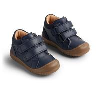 Wheat Garçon Unisex Kinder Bottes Ivalo avec Double Fermeture Velcro-Unisexe-Cuir véritable Chaussure de première randonnée, Bleu Marine (1432), 24 EU