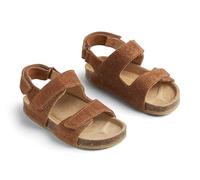 Wheat Garçon Unisex Kinder Sandales en liège Cameron-Unisexe-Cuir véritable Chaussure de première randonnée, 9002 Cognac, 31 EU