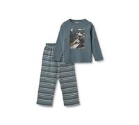 WHEAT Pyjama 'Matheo' crème / gris clair / vert clair / vert foncé, Taille 122