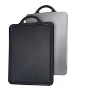 Wheat Straw for PP Cutting Boards - Double Sided Stainless Steel Board | Double facepp et acier inox 304 - découpe viande et légumes séparées - 325x230x7mm - poignée pratique - stockage facile
