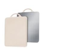 Wheat Straw for PP Cutting Boards Reusable Double Sided Stainless Steel | Double facepp et acier inox 304 - découpe viande et légumes séparées - 325x230x7mm - poignée pratique - stockage facile