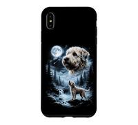 Wheaten Terrier Howling to The Moon Chien rétro années 90 Coque pour iPhone XS Max
