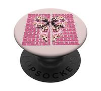 Wheaten Terrier Ruban Motif Chien Fille Coquette Nœud Rose PopSockets PopGrip Adhésif