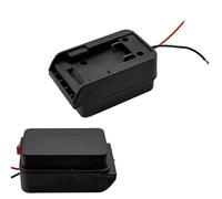 WheatThrive Adaptateur de batterie, support pour DeWalt DCB200 DCB203, connecteur d'outil électrique avec interrupteur, bornier en plastique noir, 1 paquet