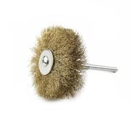 WheatThrive Brosse de roue en fil de cuivre, brosse de polissage de 90 mm, tige de 6 mm pour mini perceuse, outil rotatif durable pour sculpture sur bois, bijoux
