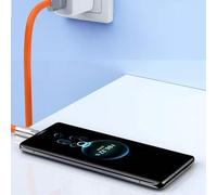 WheatThrive Câble de charge rapide 120 W, câble USB C vers USB, cordon de données en silicone, 2 m, orange, pour Xiaomi, Huawei, Samsung