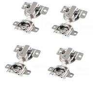 WheatThrive Charnière de placard 3D réglable avec amortissement hydraulique silencieux en acier laminé à froid Argenté