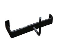 WheatThrive Clips de poteau en béton, support de panneau de clôture, pince en métal robuste pour poteaux en béton de 10,2 cm, fixation de sécurité noire avec boucle en C et goujon en L pour