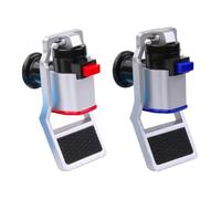 WheatThrive Ensemble de robinets de rechange pour distributeur d'eau chaude et froide - Robinet en plastique avec interrupteurs rouges et bleus à code couleur, corps gris argenté, installation facile