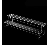 WheatThrive Étagère de rangement élégante en acrylique à 25 niveaux pour parfums, objets de collection, bijoux, échelle transparente pour n'importe quel espace (2 couches de 40 cm)