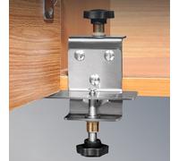 WheatThrive Gabarit de charnière d'armoire, outil d'alignement pour cuisine et garde-robe, aide réglable en acier inoxydable pour bricolage et menuiserie professionnelle, argent