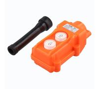 WheatThrive Interrupteur de grue, suspension de palan, interrupteur à bouton-poussoir, contrôle 2 voies, boîtier ABS imperméable, AC 500 V 2 A, télécommande industrielle orange pour la construction