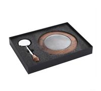 WheatThrive Levier de commande en acier inoxydable pour machine à café, 14,2 x 4,6 cm, avec couvercle de trémie de dosage en noyer pour Breville 870 875