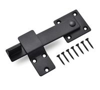 WheatThrive Loquet de porte de grange en acier carbone - 15,2 x 5 cm - Noir mat - Verrou pivotant robuste pour portes coulissantes, clôtures et poulaillers