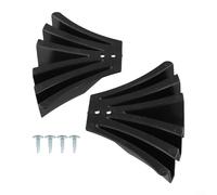 WheatThrive Lot de 2 adaptateurs de tuyau de drainage d'eau de pluie pour gouttière de toit - Plastique PP pour empêcher les éclaboussures de boue sur les murs 12,7 x 9,6 cm (noir)