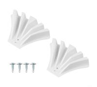 WheatThrive Lot de 2 adaptateurs de tuyau de drainage d'eau de pluie pour gouttière de toit - Plastique PP pour empêcher les éclaboussures de boue sur les murs, 12,7 x 9,6 cm (blanc)