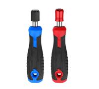 WheatThrive Lot de 2 poignées de tournevis hexagonales autobloquantes de 6,35 mm avec porte-embout, adaptateur à changement rapide en acier au chrome vanadium pour forets et douilles