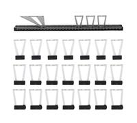 WheatThrive Lot de 28 jauges de marquage à queue d'aronde, règle à tenons mobiles réglables avec 6 proportions pour le travail du bois, alliage d'aluminium, 350 mm