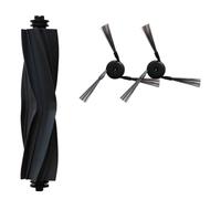WheatThrive Lot de 3 brosses à rouleau, brosse latérale, kit de rechange pour MOVA P10 Pro Ultra Gen 2, RLP55SE, Dreame L40, X40 Ultra, nylon durable, facile à installer, nettoyage de maison pour