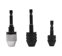 WheatThrive Lot de 3 mandrins de perceuse à changement rapide, adaptateur de tige hexagonale, outil convertisseur de 6,35 mm pour meuleuse d'angle, serrage en acier haut