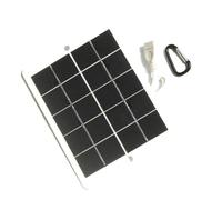 WheatThrive Panneau solaire, chargeur USB, banque d'alimentation, générateur solaire portable 6 W pour camping, randonnée, urgence