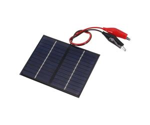 WheatThrive Panneau solaire portable 1,5 W 12 V avec clip, module de bricolage en silicone polycristallin pour tableau de chargement extérieur, sacs à dos, tentes