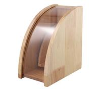 WheatThrive Porte-filtre à café en bois, boîte de rangement en papier en forme d'éventail, design peu encombrant, organiseur de cuisine élégant, accès facile pour le brassage à la main