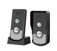 WheatThrive Sonnette sans fil pour la maison, interphone audio bidirectionnel de portée de 1000 m, unité extérieure étanche avec batterie de 2000 mAh, forte pénétration pour villa appartement